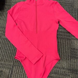 Vibrant Pink Long Sleeve Bodysuit